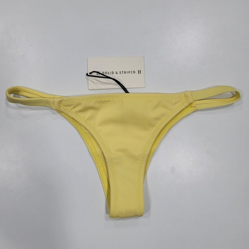 Solid & Striped The Mia Bikini Bottom Pastel Yellow - Picture 2 of 7